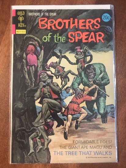 Brothers of the Spear Comic #7 Gold Key 1973 Bronze Age Painted Cover Giant Ape Magu