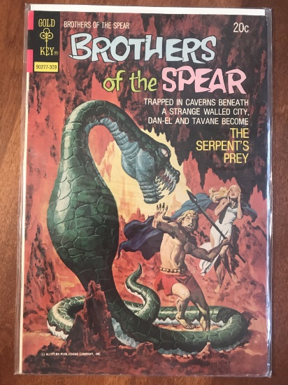 Brothers of the Spear Comic #6 Gold Key 1973 Bronze Age Painted Cover Serpents Prey