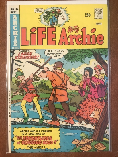 Life With Archie Comic #144 Archie Comics 1974 Bronze Age Adventures of Robbing Hood