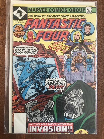 Fantastic Four Comic #198 Marvel Comics 1978 Bronze Age Marv Wolfman