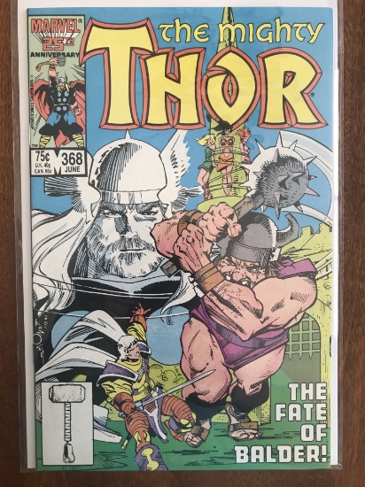 Thor Comic #368 Marvel Comics 1986 Copper Age Comic The Fate of Balder