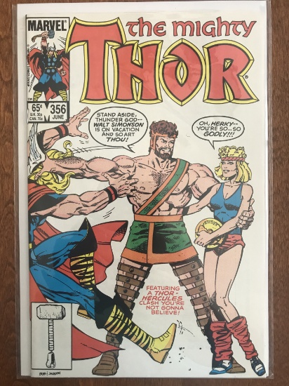 Thor Comic #356 Marvel Comics 1985 Bronze Age Comic Hercules