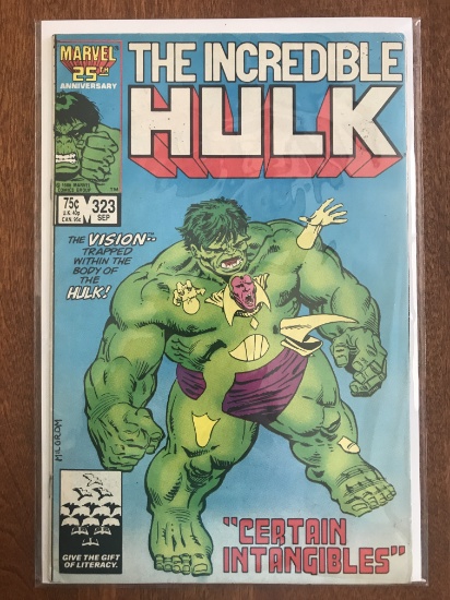 Hulk Comic #323 Marvel Comics 1986 Copper Age Comics Vision