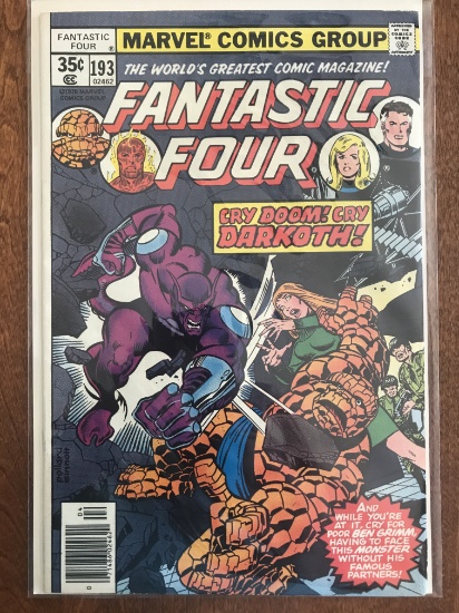 Fantastic Four Comic #193 Marvel Comics 1978 Bronze Age Darkoth