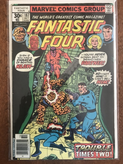 Fantastic Four Comic #187 Marvel Comics 1977 Bronze Age Klaw
