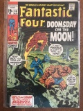 Fantasitc Four Comic #98 Marvel Comics 1970 Bronze Age 15 cent Cover On The Moon