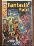 Fantasitc Four Comic #96 Marvel Comics 1970 Bronze Age 15 cent Cover Mad Thinker Androids of Death