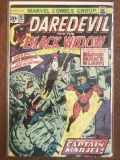 Daredevil Comic #107 Marvel Comics 1974 Bronze Age 20 cent Black Widow Captain Marvel