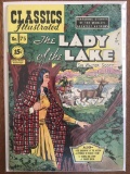 Lady of the Lake Classics Illustrated #75 Sir Walter Scott 1950 Golden Age 15 Cents Painted Cover Li