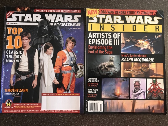 2 Issues of Star Wars Insider Magazine #76 & #77 Titan Comics