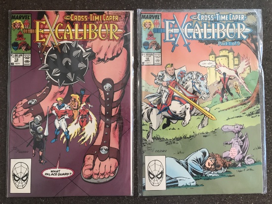 2 Issues Excalibur Comic #12 & #13 Marvel Comics Copper Age Comics