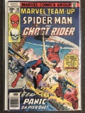 Marvel Team Up Comic #58 Marvel Comics 1977 Bronze Age Spider Man Ghost Rider