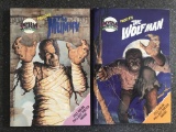 2 Books Universal Monsters The Wolfman & The Mummy with Full Pull Out Posters