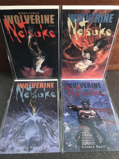 4 Issues Wolverine Netsuke Comic #1-4 Marvel Comics Full Series KEYS
