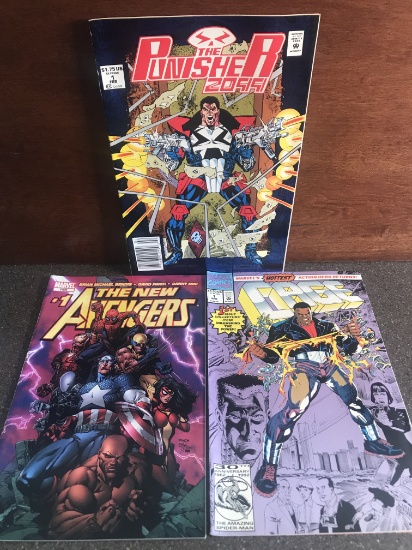 3 Issues The New Avengers #1 The Punisher 2099 #1 Cage #1 KEY 1st Issues