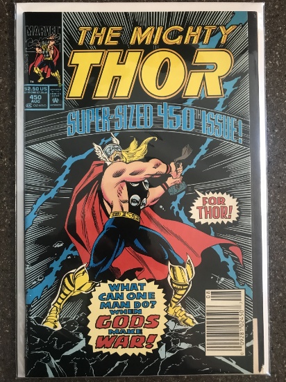 Mighty Thor Comic #450 Marvel Super-Sized Key 1st Appearance of Bloodaxe