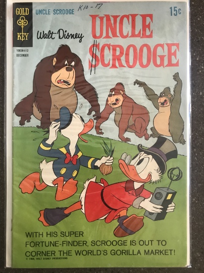 Walt Disney Uncle Scrooge Comic #78 Gold Key 1968 Silver Age 15 Cents