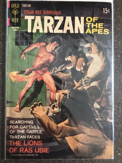 Tarzan of the Apes Comic #201 Gold Key 1971 Bronze Age 15 Cents Edgar Rice Burroughs Painted Cover