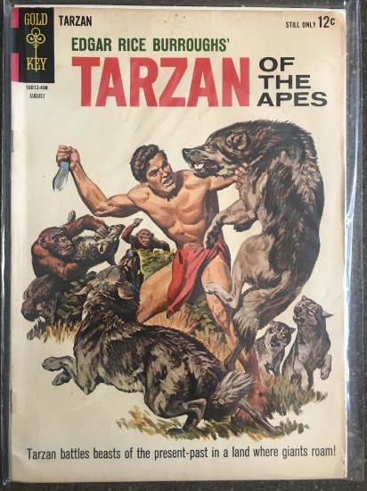 Tarzan of the Apes Comic #144 Gold Key 1964 SIlver Age 12 Cents Edgar Rice Burroughs Painted Cover