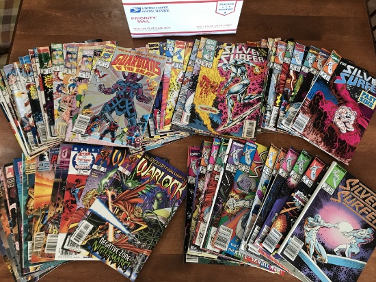 Medium Flatrate Box A Contains 79 Guardians of the Galaxy, SIlver Surfer Comics