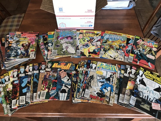 Medium Flatrate Box C Contains 76 Punisher, Marvel Giant Sized Annuals and Misc Comics