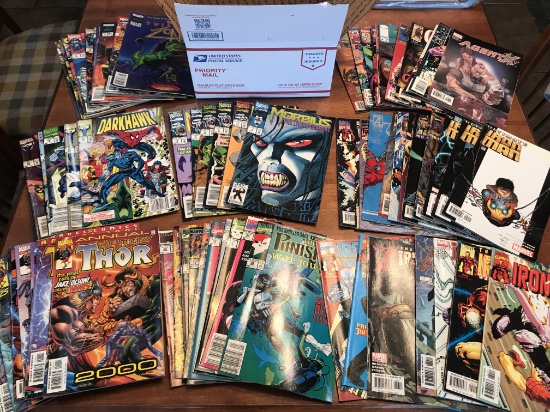 Medium Flatrate Box E Contains 76 Punisher, Ironman, Morbius, Thor and Misc Comics