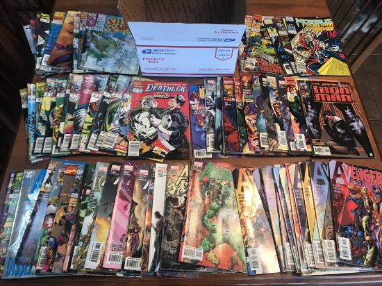 Medium Flatrate Box L Contains 79 Ironman, Deathlok, Silver Sable, Avengers and Morbius Comics