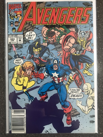 Avengers Comic #343 Marvel Comics KEY 1st Partial Team Appearance of Gatherers