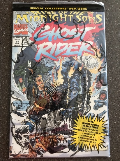 Ghost Rider Comic #31 Marvel Comics Never Been Opened Polybagged KEY 1st Team Appearance