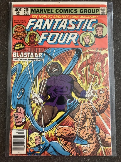 Fantastic Four Comic #215 Marvel Comics 1980 Bronze Age Blastaar