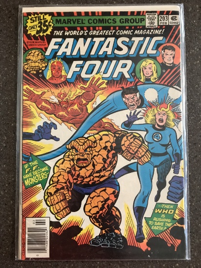 Fantastic Four Comic #203 Marvel Comics 1979 Bronze Age What if FF Became Monsters