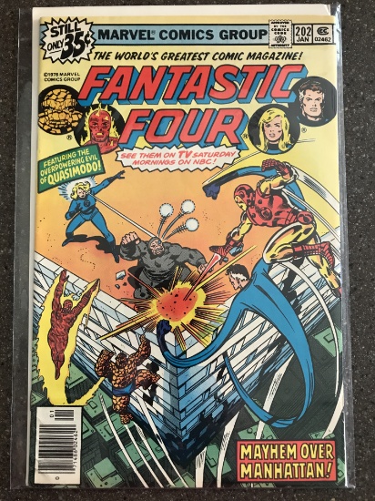 Fantastic Four Comic #202 Marvel Comics 1979 Bronze Age Quasimodo