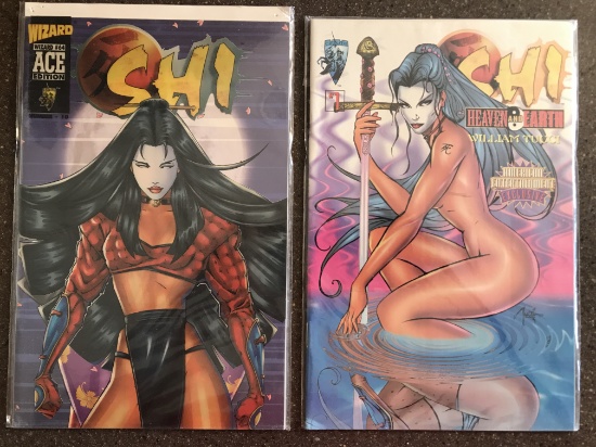 2 Issues SHI Comic Wizard Ace Edition #10 & SHI Heaven & Earth #1 KEY 1st Issue
