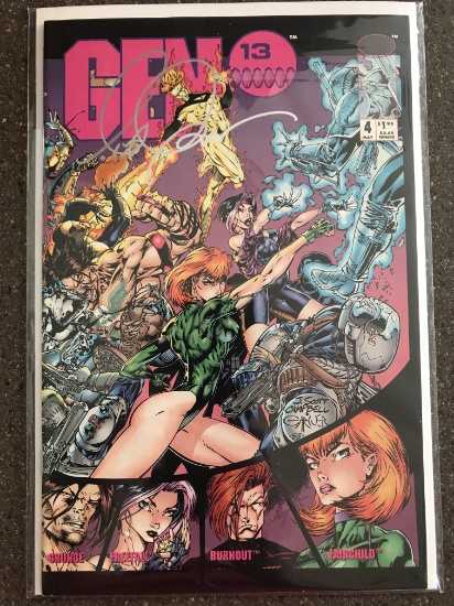 GEN 13 Comic #4 SIGNED COVER Image Comics High Grade