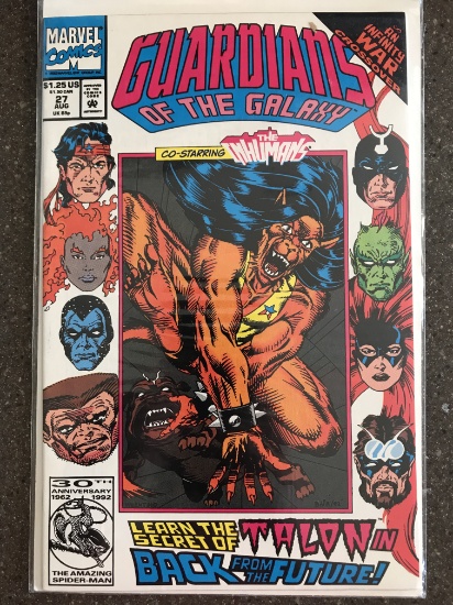 Guardians of th Galaxy Comic #27 Marvel 1992 Infinity War Back From The Future INHUMANS