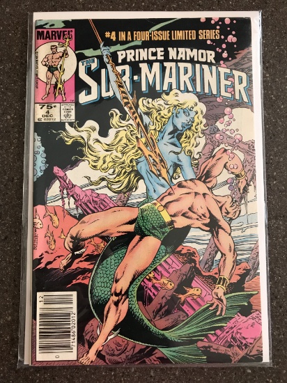 Prince Namor Sub-Mariner Comic #4 Marvel 1984 Bronze Age Key Last Issue