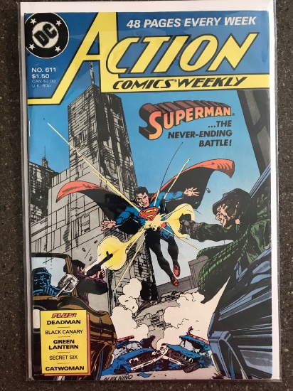 Superman Starring in Action Comics #611 DC Comics 1988 Copper Age Deadman Catwoman Green Lantern