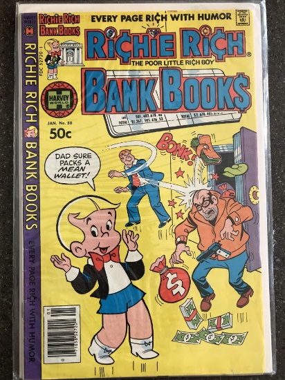 Richie Rich Bank Books Comic #50 Harvey Comics 1981 Bronze Age Cartoon Comics