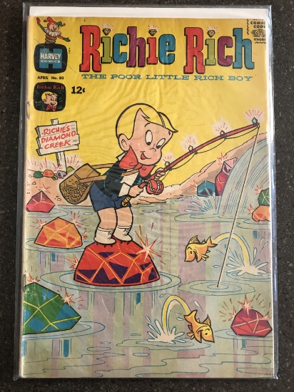 Richie Rich Comic #80 Harvey Comics 1969 Silver Age Cartoon Comic 12 cents