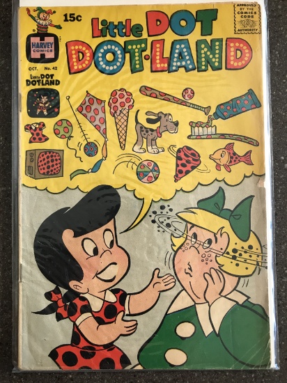 Little Dot in Dotland Comic #42 Harvey Comics 1969 Silver Age Cartoon Comic 15 Cents