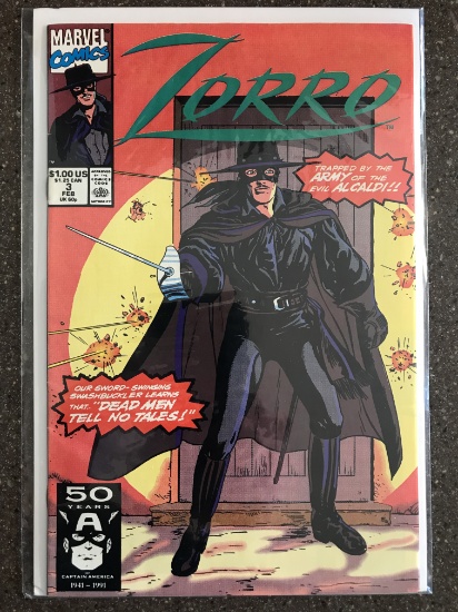 Zorro Comic #3 Marvel Comics Dead Men Tell No Tales Johnston McCulley