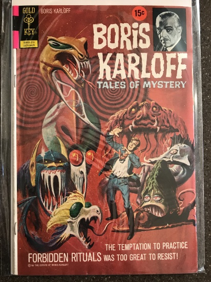 Boris Karloff Tales of Mystery Comic #43 Gold Key 1972 Bronze Age TV Show  Comic 15 Cents Painted Co