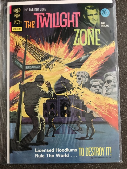 Twilight Zone Comic #56 Gold Key 1974 Bronze Age TV Show Comic Rod Serling 20 Cents Painted Cover
