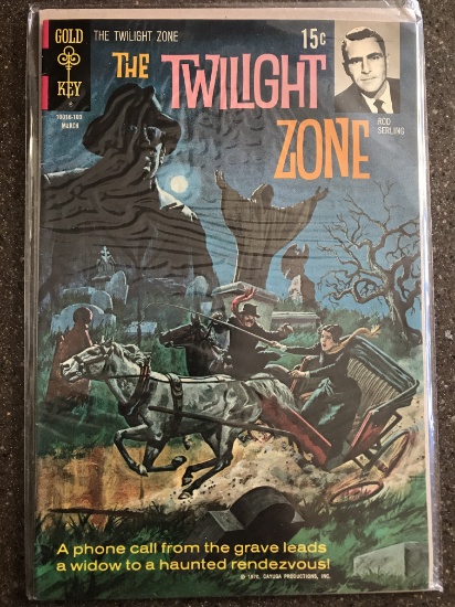 Twilight Zone Comic #36 Gold Key 1971 Bronze Age TV Show Comic Rod Serling 15 Cents Painted Cover