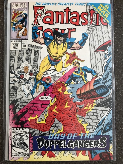Fantastic Four Comic #368 Marvel Infinity War Tie In Wolverine and the X-Men