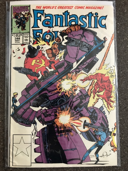 Fantastic Four Comic #344 Marvel 1990 Copper Age Walter Simonson