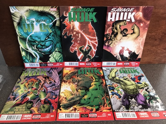 6 Issues Savage Hulk Comics #1-6 Marvel Comics Entire Series KEYs 1st & Last Issues
