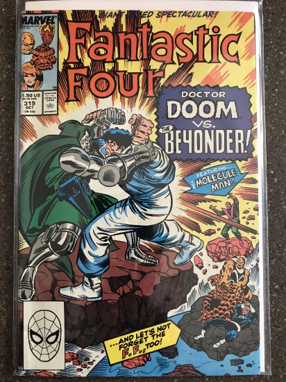 Fantastic Four Comic #319 Marvel 1988 Copper Age Giant KEY Origin of the Beyonder Guest Dr Doom