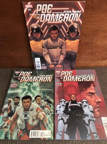 3 Issues Star Wars Poe Dameron Comic #2 #3 & #5 Marvel Comics