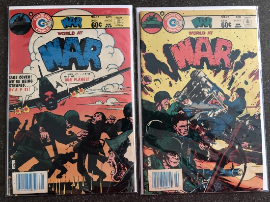2 Issues WAR Comic #43 & #44 Charlton Comics 1984 Bronze Age Comics